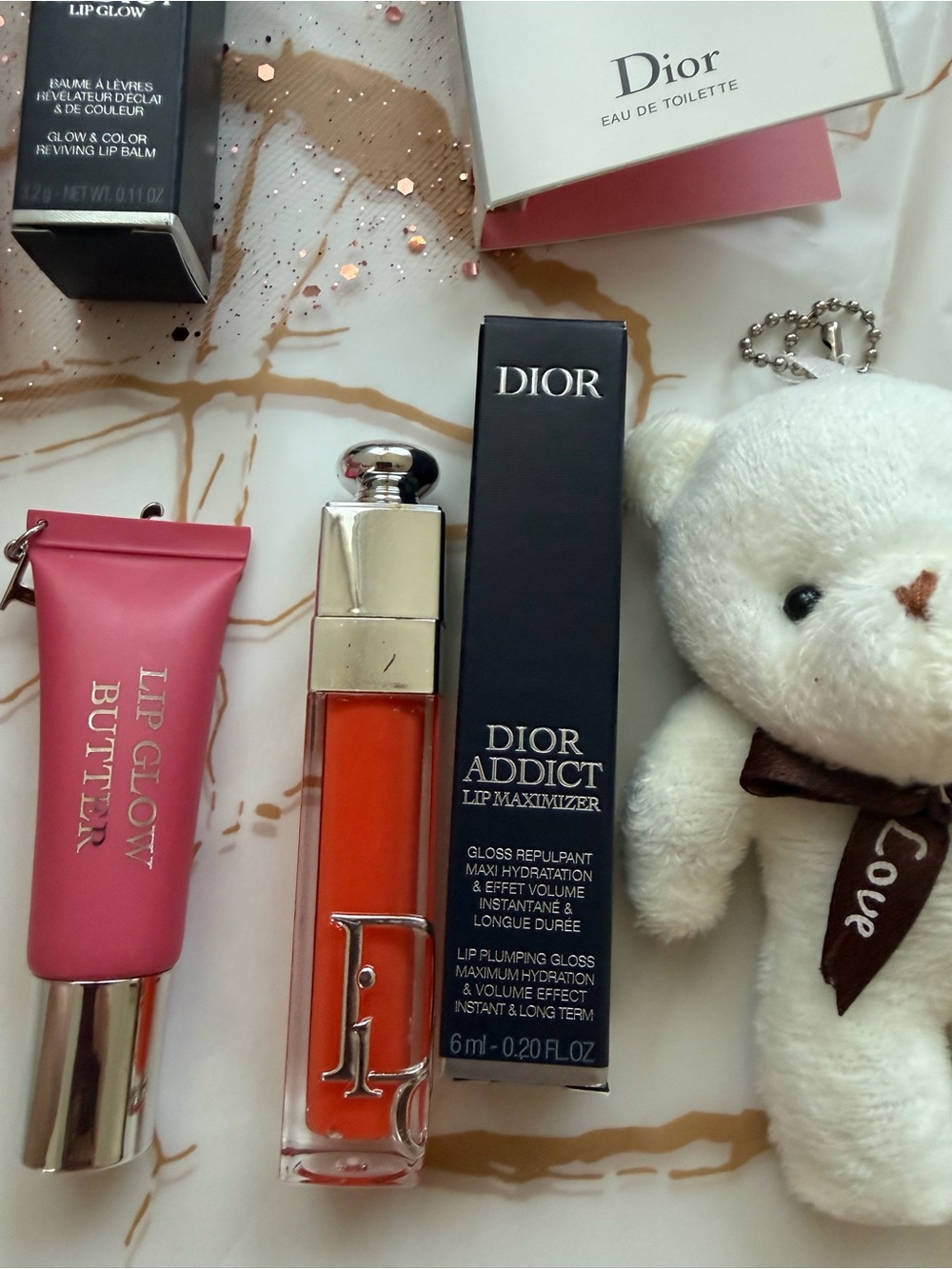 Dior Limited Edition Beauty Gift Set 🎀 Lip Gloss Lip Balm Miss Dio Samples Teddy - Picture 4 of 7
